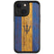 Barbados Flag Dark Wood iPhone 13 Cargo Case